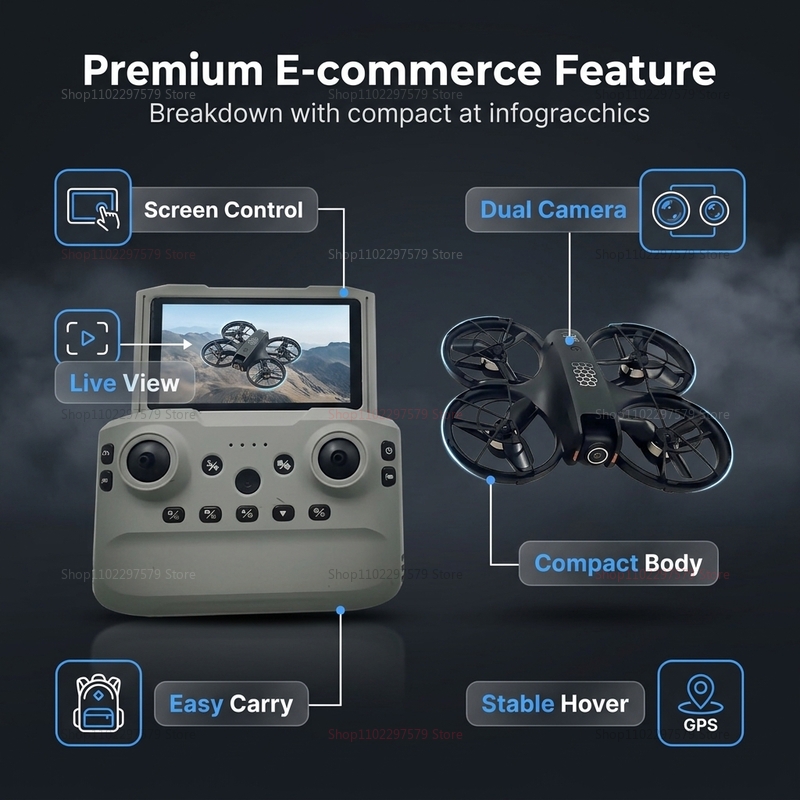 Drone Mini M5 Baru 2026 Kontro - Drone Video Production ulasan dan harga