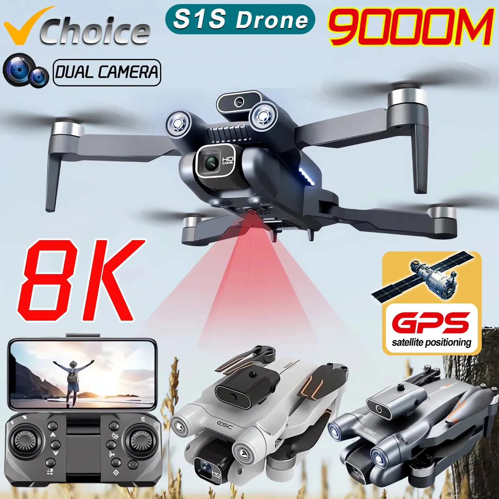 S1S Drone kamera GPS 5G 8K pro - Drone Mapping ulasan dan harga